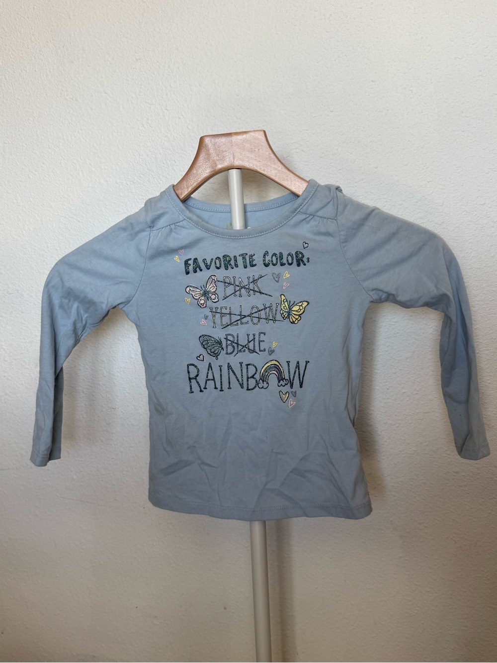 Epic thread size 4T rainbow long sleeve girls shirt